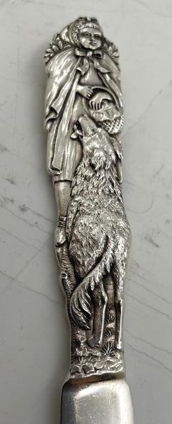 Tiffany & Co. Sterling Silver 4-Piece Child Set in Nursery Rhyme Pattern