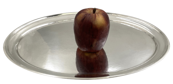 Georg Jensen Sterling Silver Hammered Platter Tray in Continental Pattern #223C