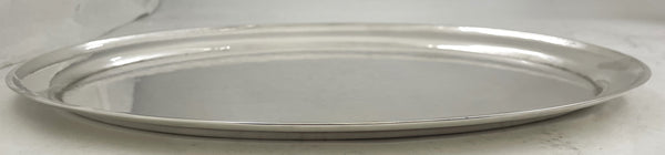 Georg Jensen Sterling Silver Hammered Platter Tray in Continental Pattern #223C