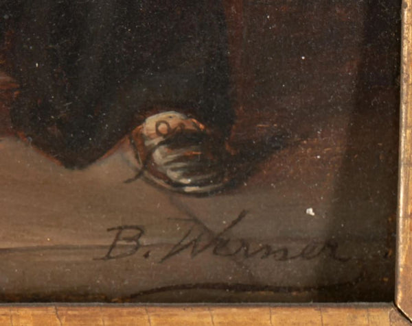 Bernd Werner Rabbis Learning Oil Painting from Late 19th/ Early 20th Century