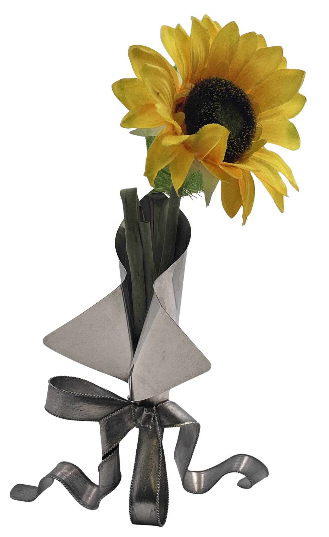 Tiffany & Co. Rare Sterling Silver Ribbon Bow Large Vase by Victor Carranza