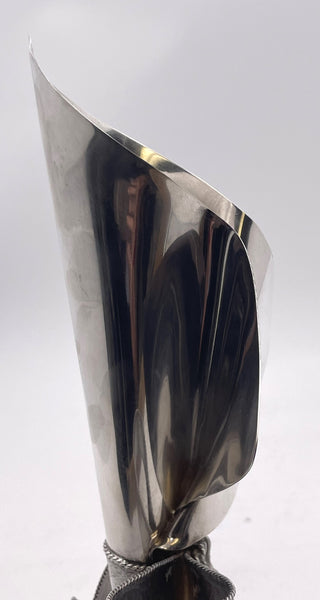 Tiffany & Co. Rare Sterling Silver Ribbon Bow Large Vase by Victor Carranza