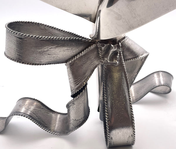 Tiffany & Co. Rare Sterling Silver Ribbon Bow Large Vase by Victor Carranza