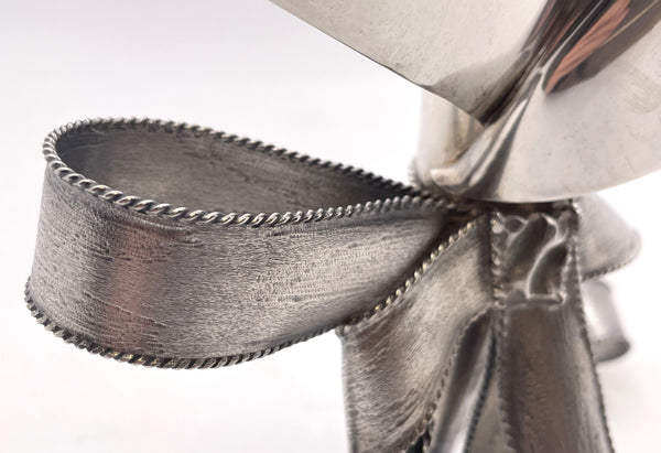 Tiffany & Co. Rare Sterling Silver Ribbon Bow Large Vase by Victor Carranza