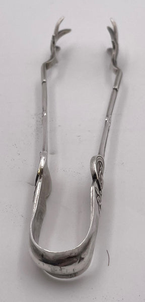 Tiffany & Co. & Gorham Sterling Silver Olive Tongs in Medallion Pattern