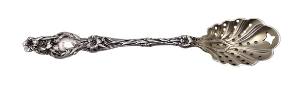 Whiting Sterling Silver Pierced Pea Server in Lily Pattern
