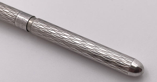 Tiffany & Co. Sterling Silver Pen in Diamond Pattern & in Original Pouch