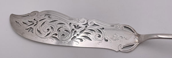 Elkington Set of 2 English Sterling Silver Victorian Fish Servers from 1886