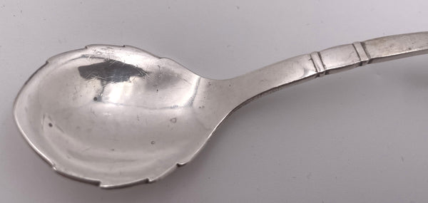 Georg Jensen Hammered Sterling Silver Pea in Pod Jam Serving Spoon #41