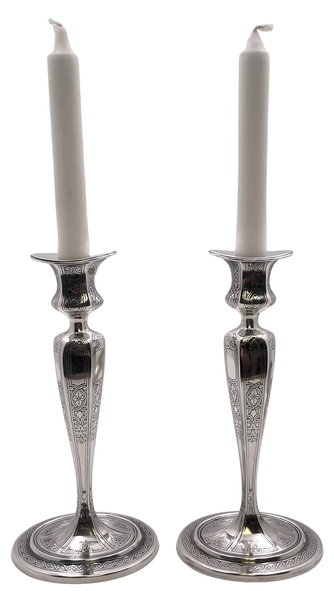 Pair of Tiffany & Co. Sterling Silver 1910 Candlesticks