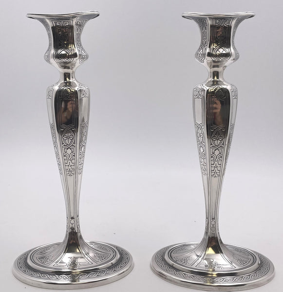 Pair of Tiffany & Co. Sterling Silver 1910 Candlesticks