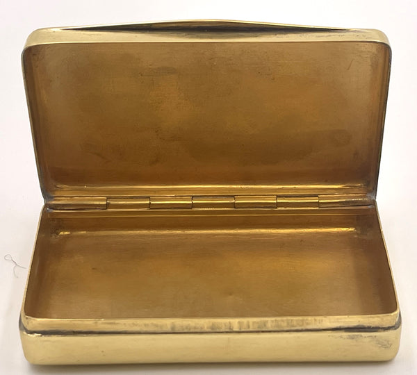 Swedish Gilt Silver Snuff Box with Floral Motifs