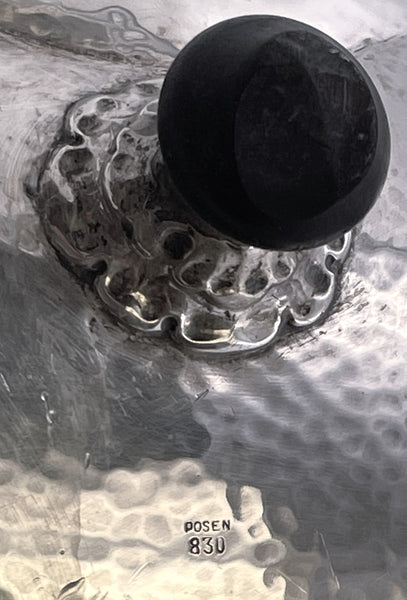 Posen German Silver Wine Caddy Basket Bowl