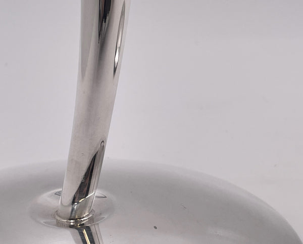 Rare Pair of Pomellato Sterling Silver Candlesticks in Mid-Century Modern Style