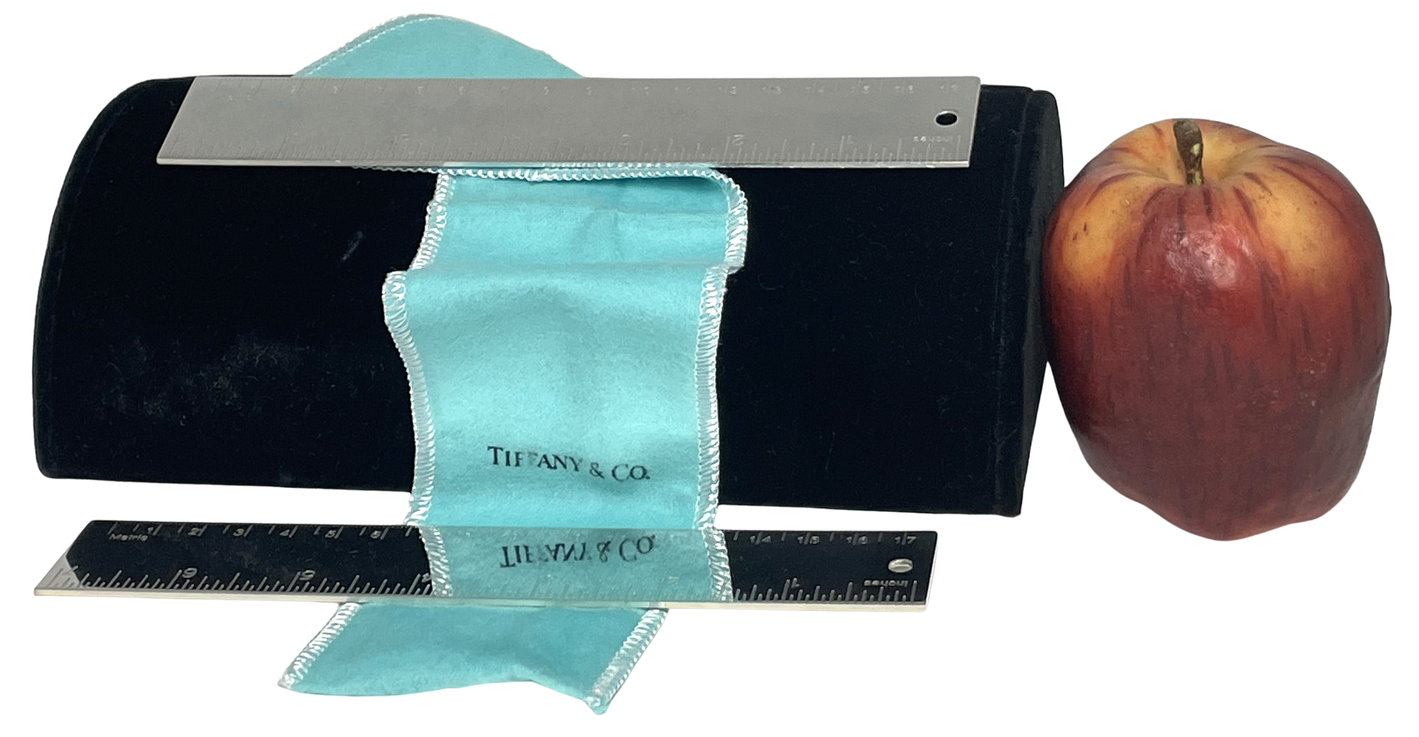 Tiffany & Co. Pair of Silver Metric Rulers in Classic Tiffany-Blue Pouches