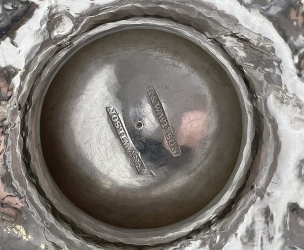 R. Wilson Coin Silver 6-Piece Tea & Coffee Set in Architectural Castle Repousse Pattern