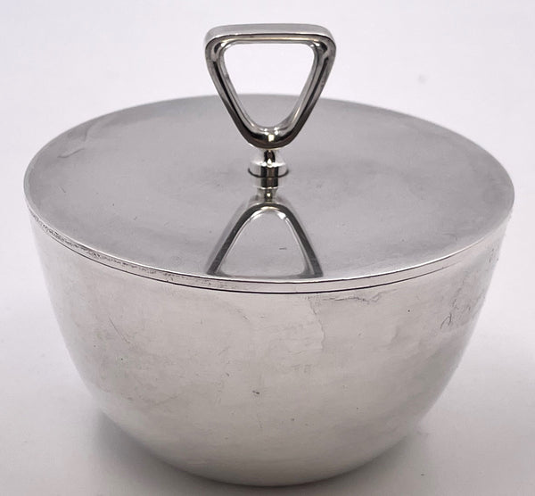 Georg Jensen Sterling Silver Creamer & Sugar Bowl #1015 in Bernadotte Pattern