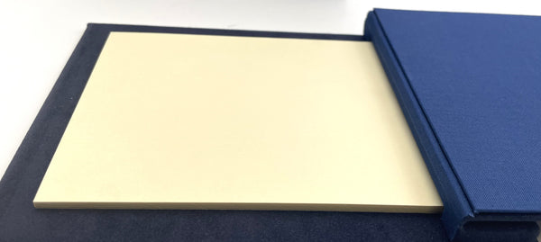 Del Conte Italian Felt and Sterling Silver Desk Pad Holder New in Box