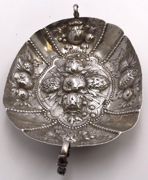 Continental Silver 19th Century Sweet Meat Dish in Augsburg Style