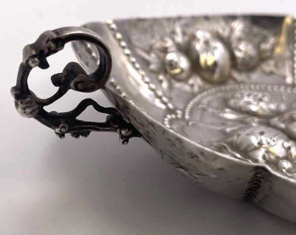 Continental Silver 19th Century Sweet Meat Dish in Augsburg Style