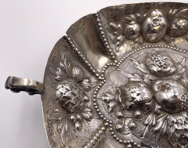 Continental Silver 19th Century Sweet Meat Dish in Augsburg Style