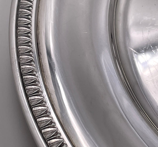 Tetard French Set of 28 Sterling Silver Plates from Early 20th Century Heavy Gage