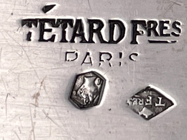 Tetard French Set of 28 Sterling Silver Plates from Early 20th Century Heavy Gage