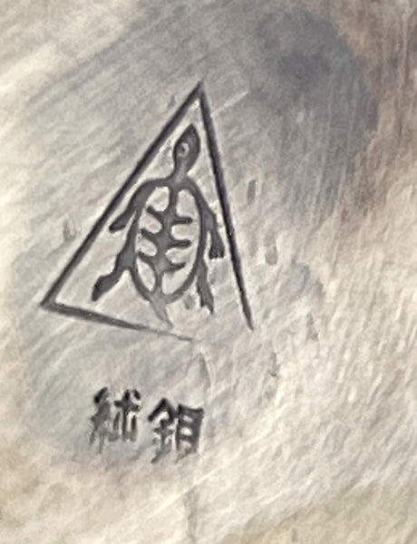 Sanju Saku Pair of Japanese Mixed Metal Sterling Silver Vases with Applied Motifs