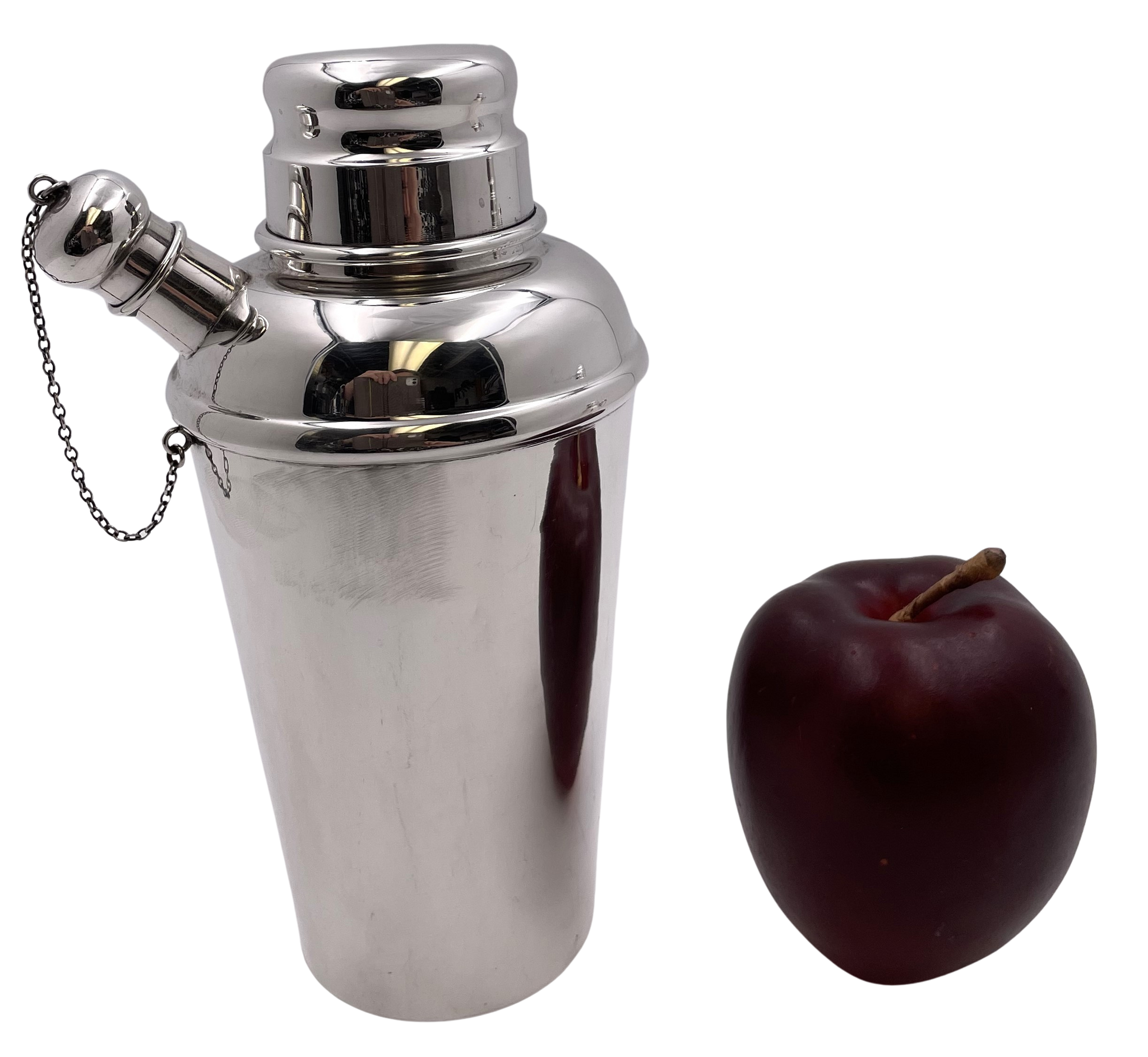 Currier & Roby Sterling Silver Cocktail Shaker in Mid-Century Modern Style