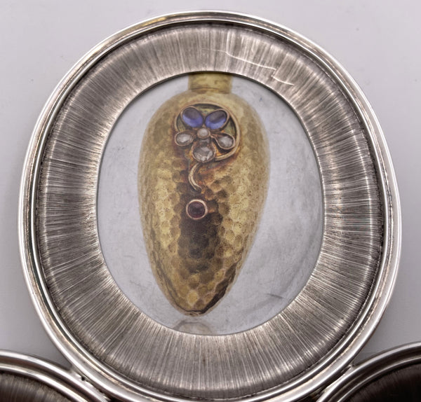 Mario Buccellati Italian Sterling Silver 3-Part Picture Frame