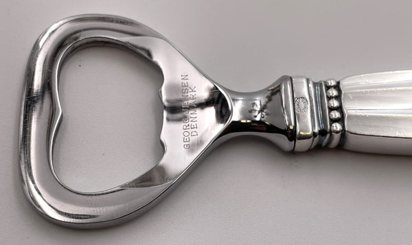 Georg Jensen Sterling Silver Bar Bottle Opener in Acorn Pattern