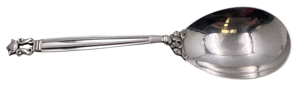 Georg Jensen Large Sterling Silver Mashed Potato Spoon in Acorn Pattern