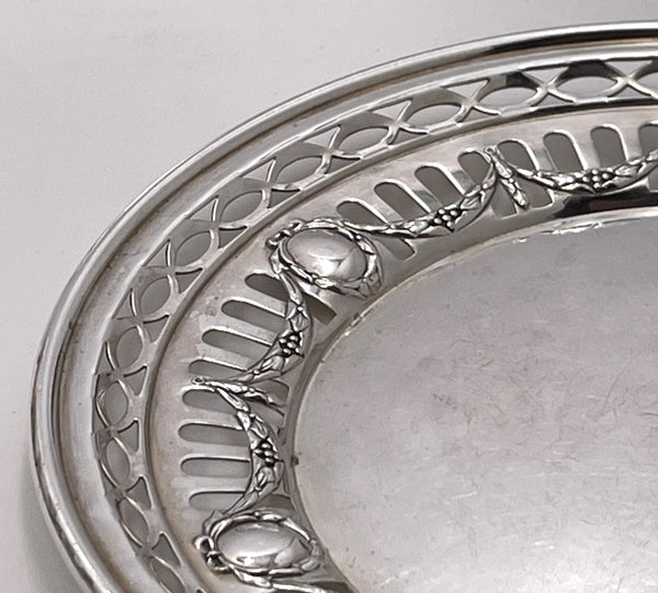 Gorham Durgin Set of 12 Sterling Silver Chargers / Plates and 12 Bread Plates from Early 20th Century