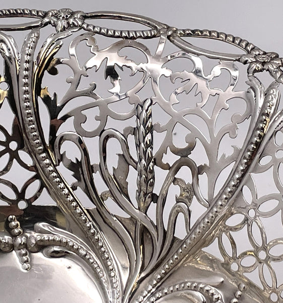 Hester Bateman(?) Sterling Silver 1770 Basket Bowl from Georgian Era