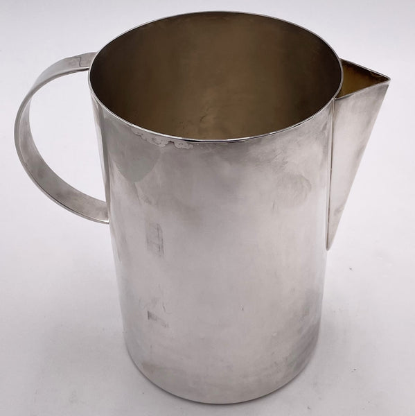 Calvin Klein Silver Pitcher in Mid-Century Modern Style