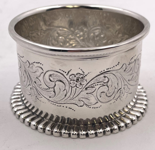 Tiffany & Co. Sterling Silver Pair of Cachepots with Floral Motifs
