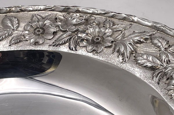 S. Kirk & Son Sterling Silver Set of 18 Chargers/ Plates in Repousse Pattern