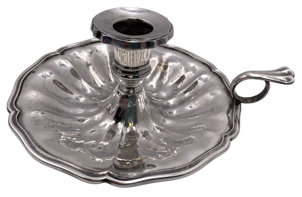 Buccellati Italian Sterling Silver Hammered Chamberstick