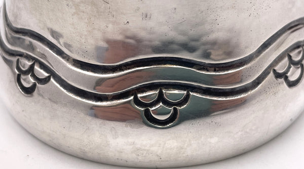 Danish Silver Vase in Mid-Century Modern Style