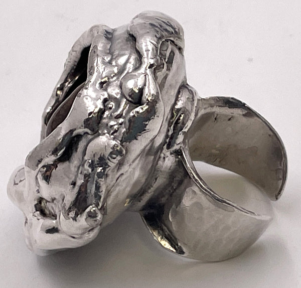 Jacob Hull Silver Ring with Stone