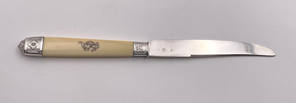 Roussel French Sterling Silver 37-Piece Knife Set from Late 19th Century