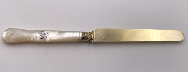 Roussel French Sterling Silver 37-Piece Knife Set from Late 19th Century