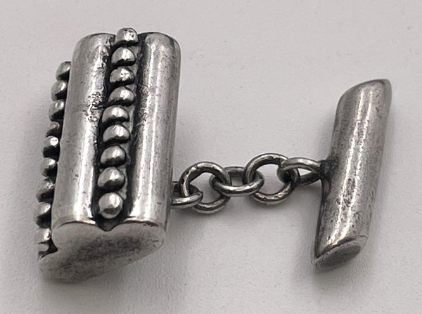 Pair of Mexican Sterling Silver Cufflinks