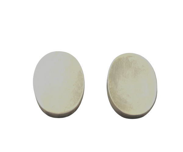 Pair of Mexican Sterling Silver Earrings in Mid-Century Modern Style