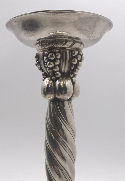 Georg Jensen Sterling Silver Monumental Grape Candlestick #264