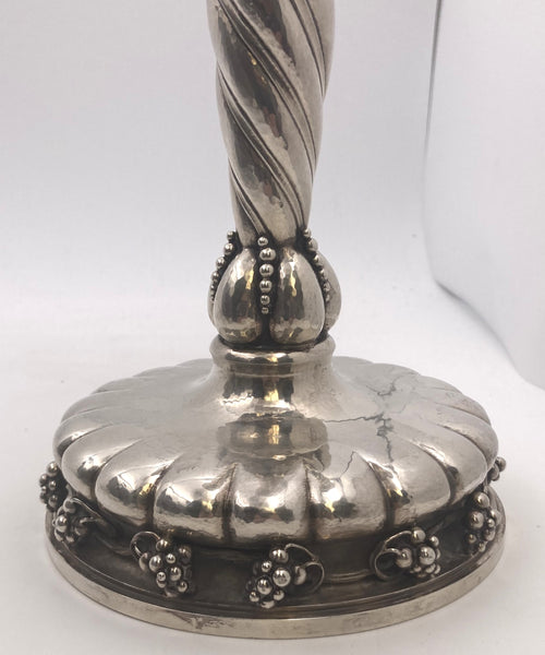 Georg Jensen Sterling Silver Monumental Grape Candlestick #264