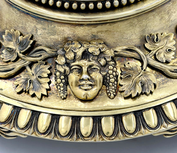 Paul Crespin 1810 Georgian Gilt Sterling Silver & Crystal Centerpiece