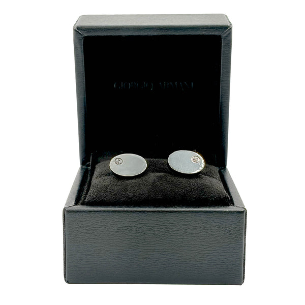 Pair of Giorgio Armani Sterling Silver Cufflinks New in Box