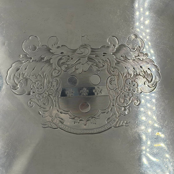 John Mewburn English Sterling Silver Georgian Tray from 1814