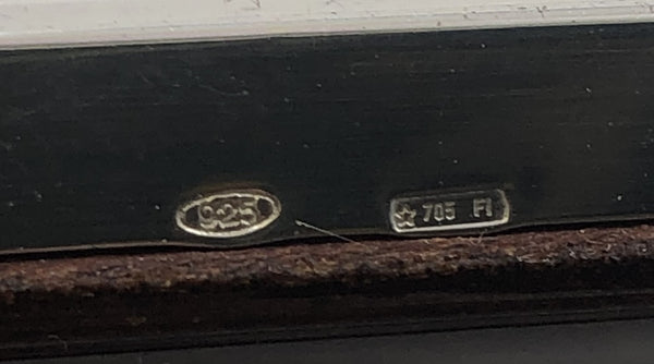 Pair of Del Conte Sterling Silver Picture Frames in Mid-Century Modern Style